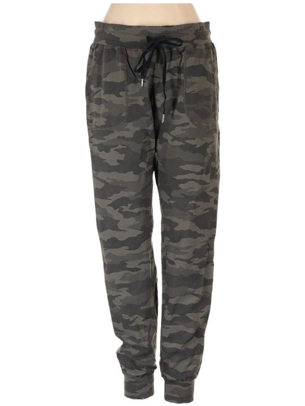 ZYIA ACTIVE Green Camo Unwind Joggers Small S Athleisure Lounge Pants Drawstring